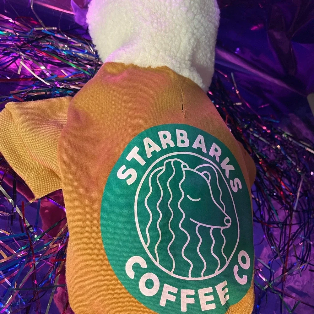 STARBARKS COFFEE Size Small Animal Sweater